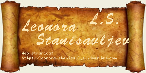 Leonora Stanisavljev vizit kartica